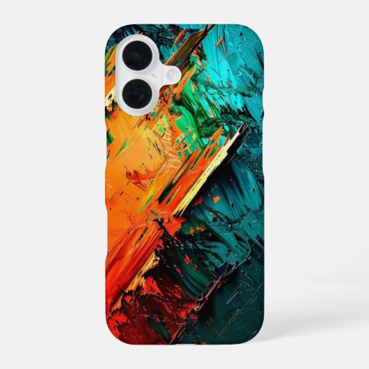 Abstracte Kinetic Splatter_ iPhone case iPhone 16 Hoesje (Achterkant)