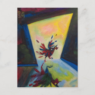 Abstracte kip briefkaart