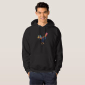 Abstracte kip hoodie (Voorkant volledig)
