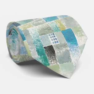 Abstracte Klee-stijl – Waterverfgeometrie Stropdas