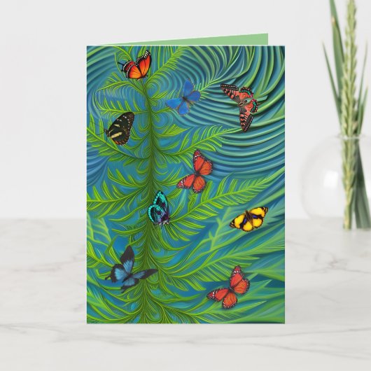 Abstracte kleine Daisy Garden Bedankkaart (Voorkant)