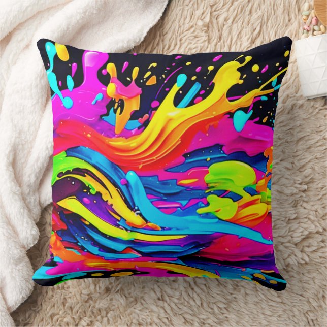 Abstracte kleur burst art kussen (Deken)
