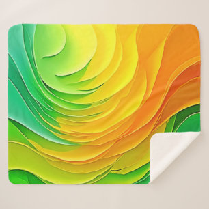 Abstracte Kleur Energie Stroom Ontwerp Sherpa Deken