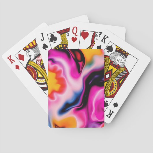 Abstracte Kleur Kolk Levendig Pokerkaarten (Achterkant)
