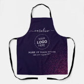 Abstracte Kleur Naam en Logo haar salon schort (Voorkant)