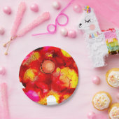 Abstracte kleur rood en roze papieren bordje (Feest)