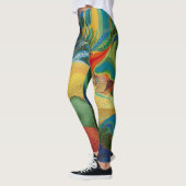 abstracte kleur spettert waterkleuren leggings (Links)