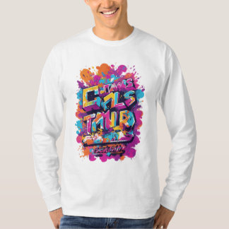 Abstracte kleur thema T-shirt
