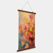 Abstracte kleur van Japans Herfst Fine Art Hangend Wandkleed (Gebogen)
