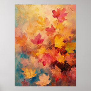 Abstracte kleur van Japans Herfst Fine Art Poster