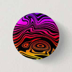 Abstracte kleur Wavy gestipte Button