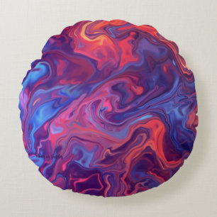 Abstracte Kleurcombinatie Kussensloop Rond Kussen