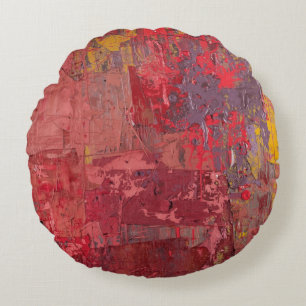 Abstracte Kleurcombinatie Kussensloop Rond Kussen