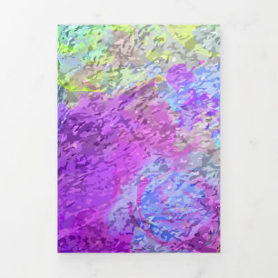 Abstracte kleuren 2 drieluik wenskaart