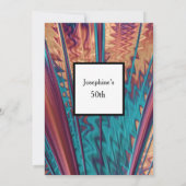 Abstracte kleuren 50th Birthday Party Kaart (Achterkant)