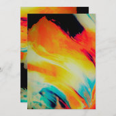 Abstracte kleuren bedankkaart (Voorkant / Achterkant)