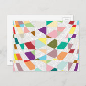 Abstracte kleuren Damask Briefkaart (Voorkant / Achterkant)