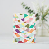 Abstracte kleuren Damask Briefkaart (Staand voorkant)