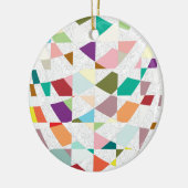 Abstracte kleuren Damask Keramisch Ornament (Links)