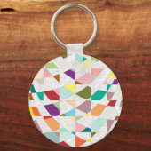 Abstracte kleuren Damask Sleutelhanger (Voorkant)