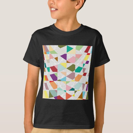 Abstracte kleuren Damask T-shirt (Voorkant)