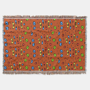 Abstracte kleuren en vormen deken