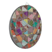 Abstracte kleuren Glitter Dartbord (Voorkant Links)