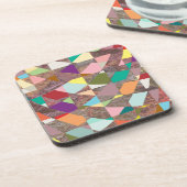 Abstracte kleuren Glitter Drankjes Onderzetter (Linkerzijde)