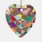 Abstracte kleuren Glitter Keramisch Ornament (Rechts)