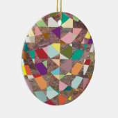 Abstracte kleuren Glitter Keramisch Ornament (Rechts)