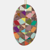 Abstracte kleuren Glitter Keramisch Ornament (Rechts)