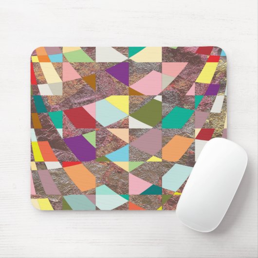 Abstracte kleuren Glitter Muismat (Met muis)