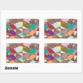 Abstracte kleuren Glitter Rechthoekige Sticker (Vel)