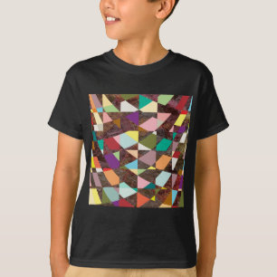 Abstracte kleuren Glitter T-shirt