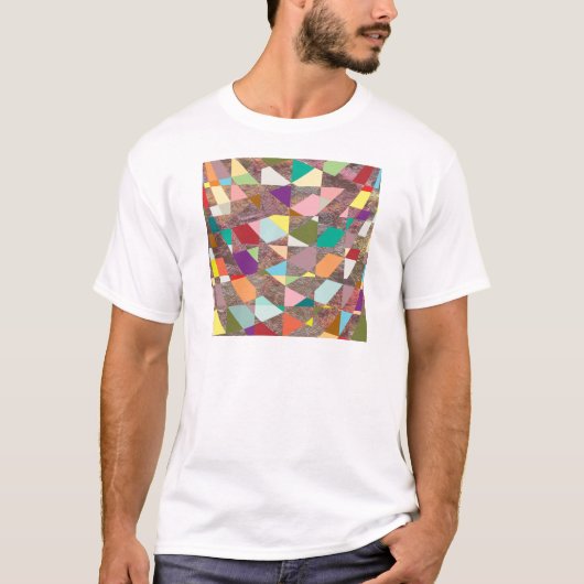 Abstracte kleuren Glitter T-shirt (Voorkant)