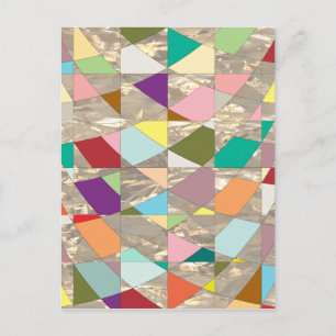 Abstracte kleuren Gold Briefkaart