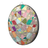 Abstracte kleuren Gold Dartbord (Voorkant Rechts)