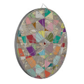 Abstracte kleuren Gold Dartbord (Voorkant Links)