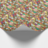 Abstracte kleuren Gold Foil Cadeaupapier (Hoek)