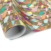 Abstracte kleuren Gold Foil Cadeaupapier (Rol Hoek)