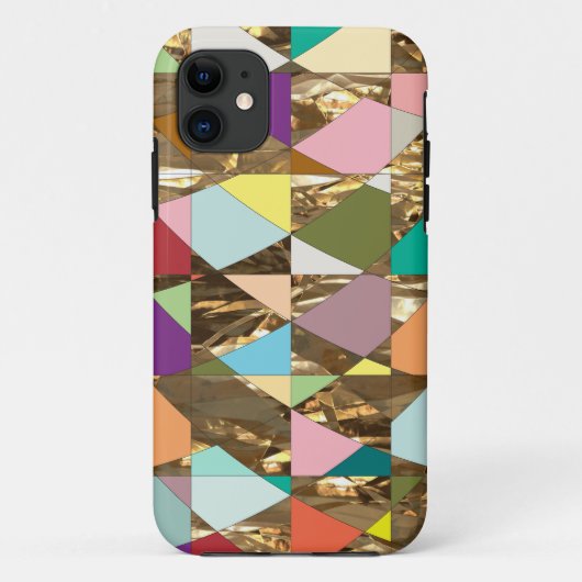 Abstracte kleuren Gold Foil Case-Mate iPhone Case (Achterkant)