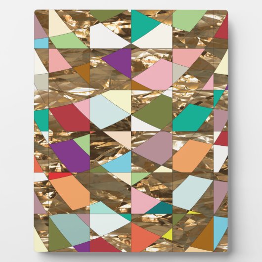 Abstracte kleuren Gold Foil Fotoplaat (Voorkant)