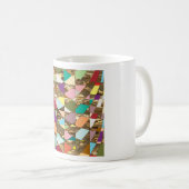 Abstracte kleuren Gold Foil Koffiemok (Voorkant rechts)