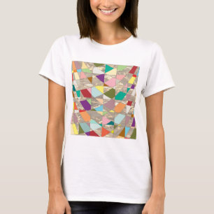 Abstracte kleuren Gold T-shirt