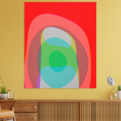 Abstracte kleuren in rood 210 canvas afdruk (Insitu (Woonkamer))