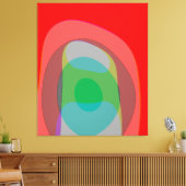 Abstracte kleuren in rood 210 canvas afdruk (Insitu (Woonkamer))