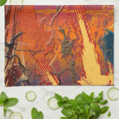 Abstracte kleuren, kunst theedoek (Gevouwen)