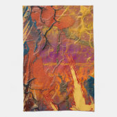 Abstracte kleuren, kunst theedoek (Verticaal)