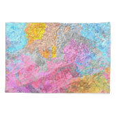 Abstracte kleuren kussensloop (Achterkant-Links)