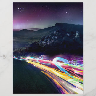 Abstracte kleuren langs de noordelijke lichtweg